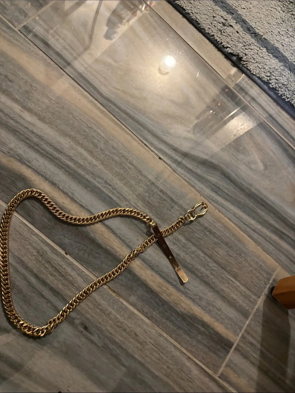 CHANEL Gold Chain Link Belt